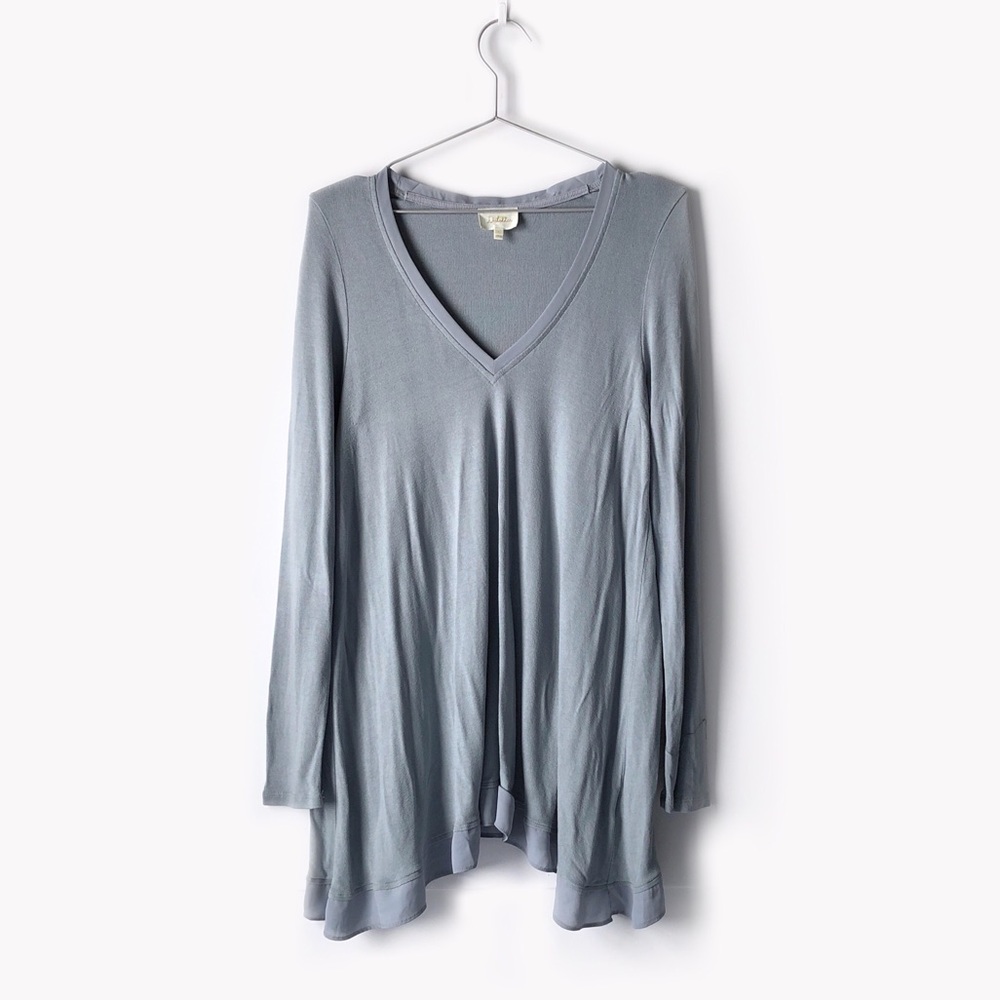 anthropologie deletta lokka v-neck tunic top